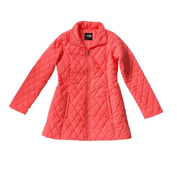 The North Face Primaloft Coral Orange Quilted Jacket - Picture 1 of 9